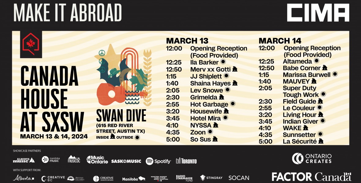 ONTARIO IN SXSW CANADA HOUSE LINEUP ANNOUNCED!