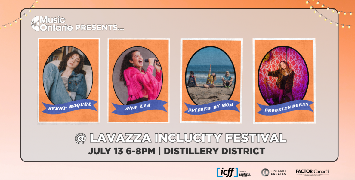 MusicOntario Presents Four Showcasing Artists at Lavazza IncluCity Festival 